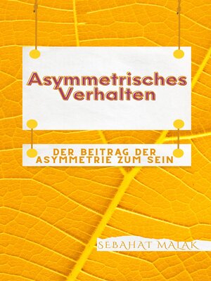 cover image of Asymmetrisches Verhalten